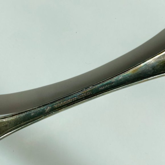 Vintage Community Silver Silverplated Embossed Patina Triple Plus Serving Spoon - Picture 2 of 8
